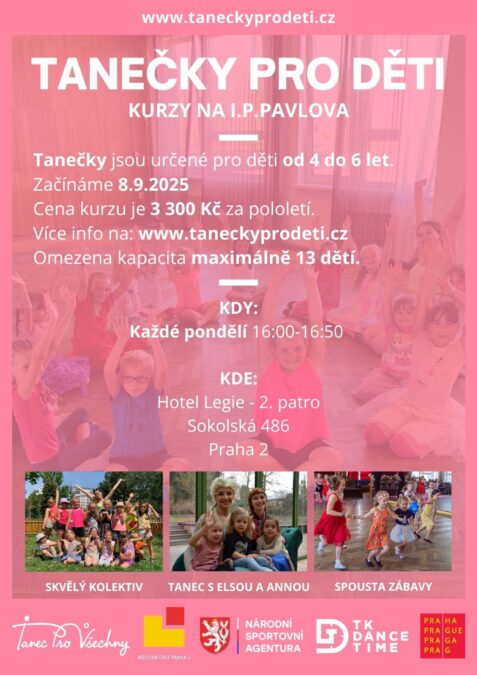 Tanečky pro děti 4–6 let nově v centru Prahy